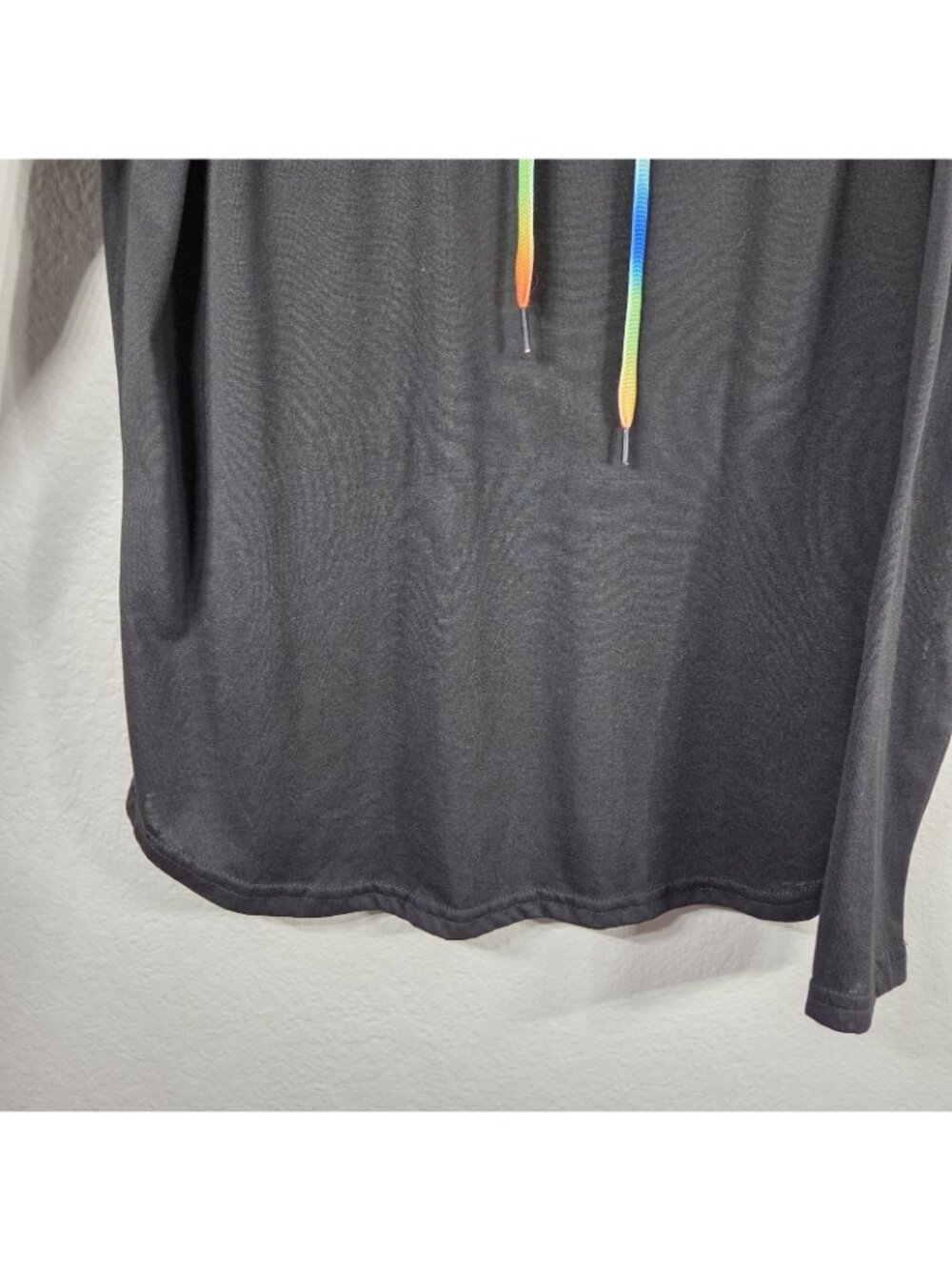 Los Angeles LAKERS Black Reinbow Logo XL Unisex Hooded Long Sleeve Shirt NBA - Picture 6 of 13